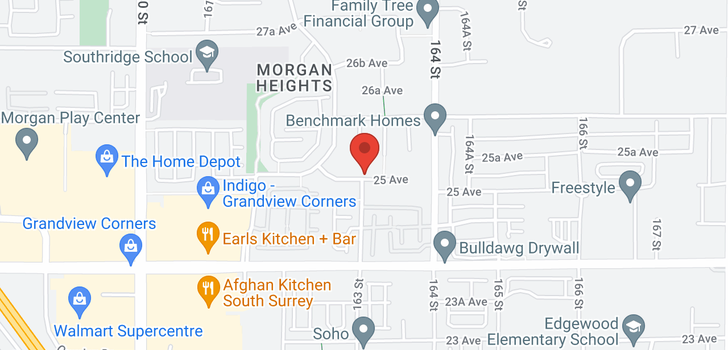 map of 16301 25 AVENUE
